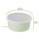Phoenix Reusable recyled pale green bowl 25oz D:5.7in H:2.5in - 6 pcs Phoenix Reusable recyled pale green bowl 25oz D:5.7in H:2.5in - 6 pcs